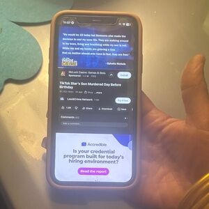 Apple iPhone with Tan Protective Case